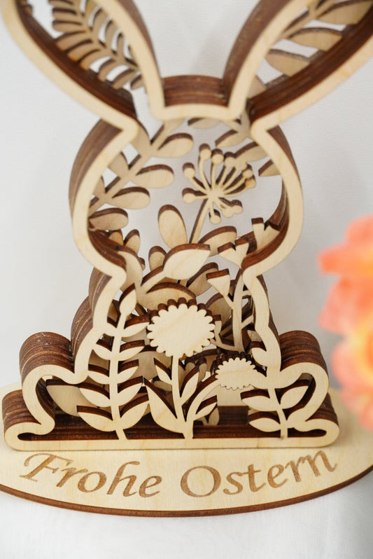 Aufsteller Osterhase, mehrschichtig 3D Effekt - RJC - Circle