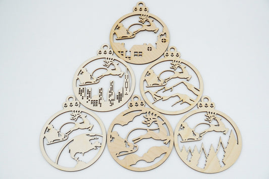 Christbaumschmuck "Weihnachtsmann on Tour" - RJC - Circle