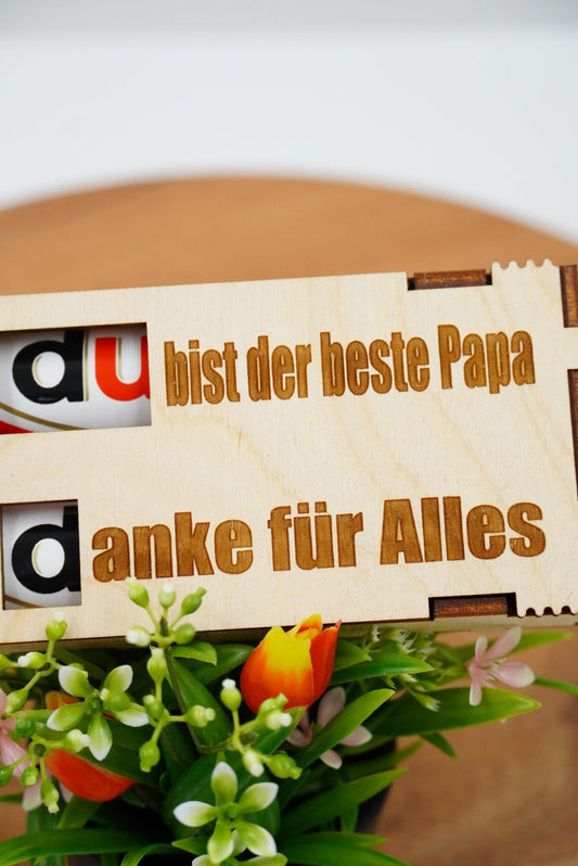 DU - Schokoriegelbox doppelt - personalisierbar Valentin - RJC - Circle