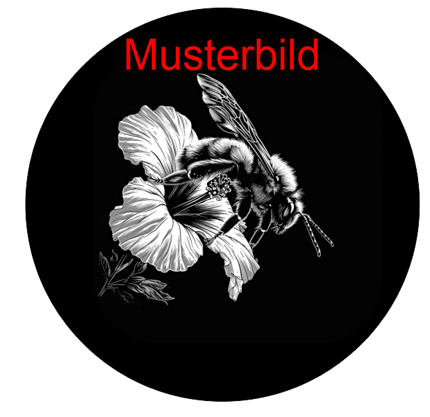 Insekten Untersetzer "Honigbiene auf Hibiskus" - personalisierbar - RJC - Circle