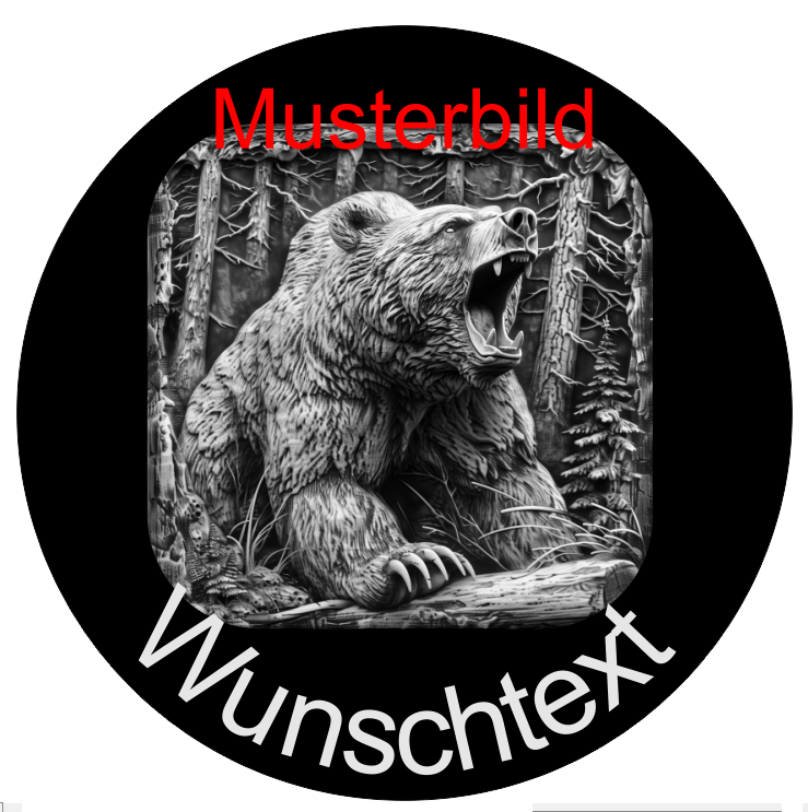 Tier Untersetzer "Bär" - personalisierbar - RJC - Circle