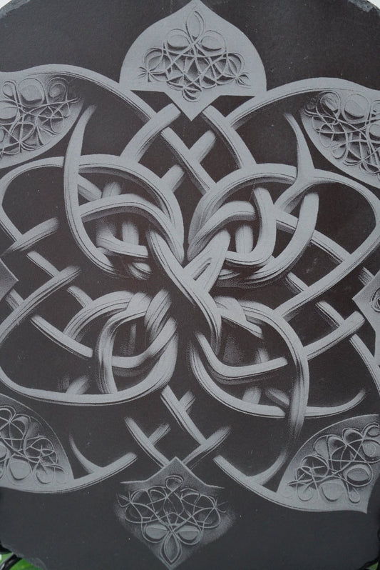 Vikings Untersetzer Blume - personalisierbar - RJC - Circle