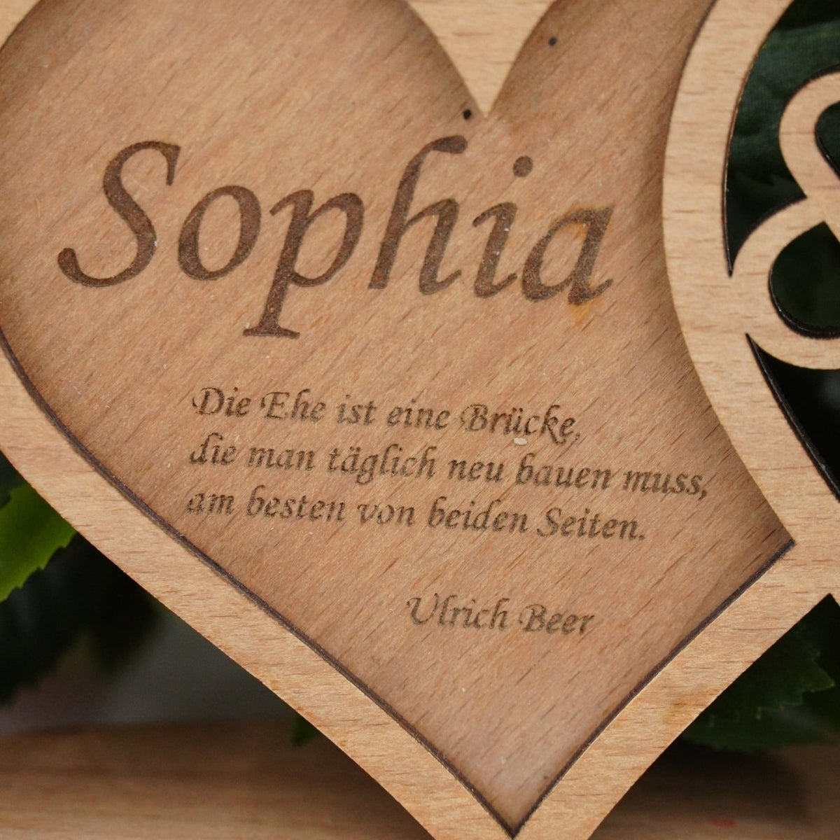 Aufsteller Hochzeit Doppelherz mehrlagig - RJC - Circle
