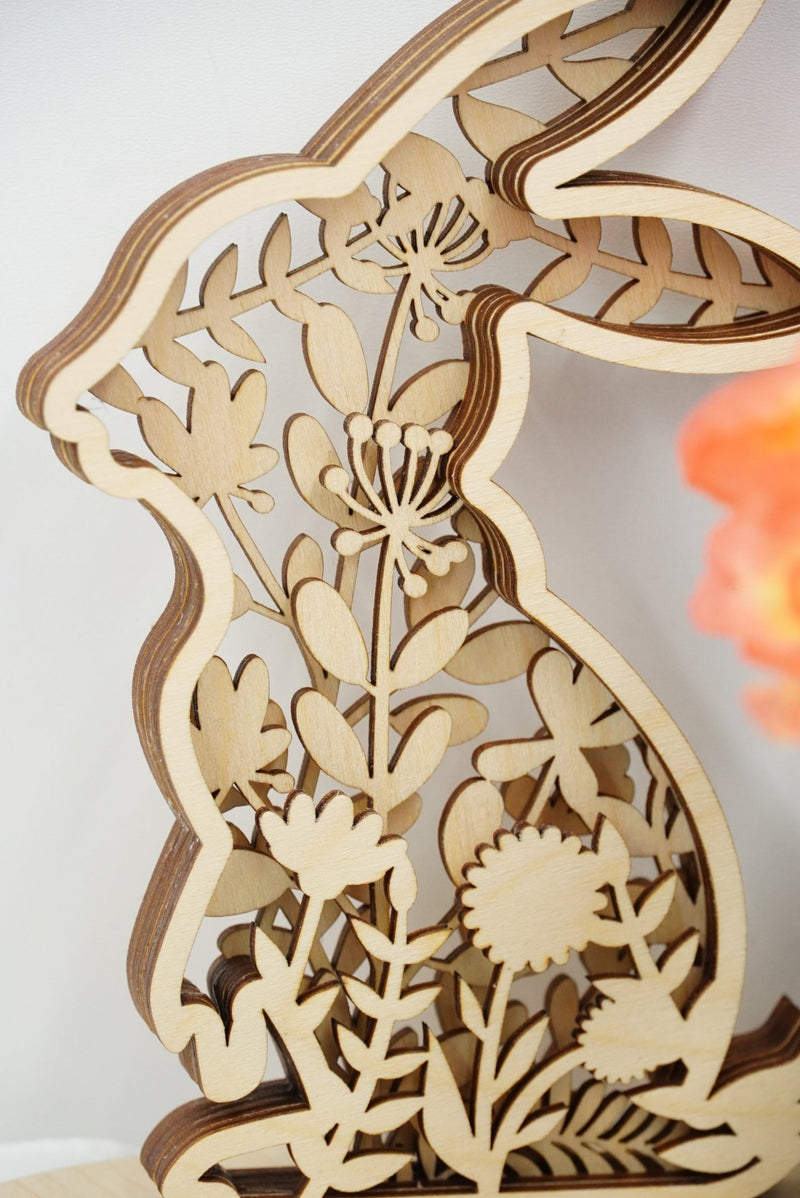 Aufsteller Osterhase, mehrschichtig 3D Effekt - RJC - Circle