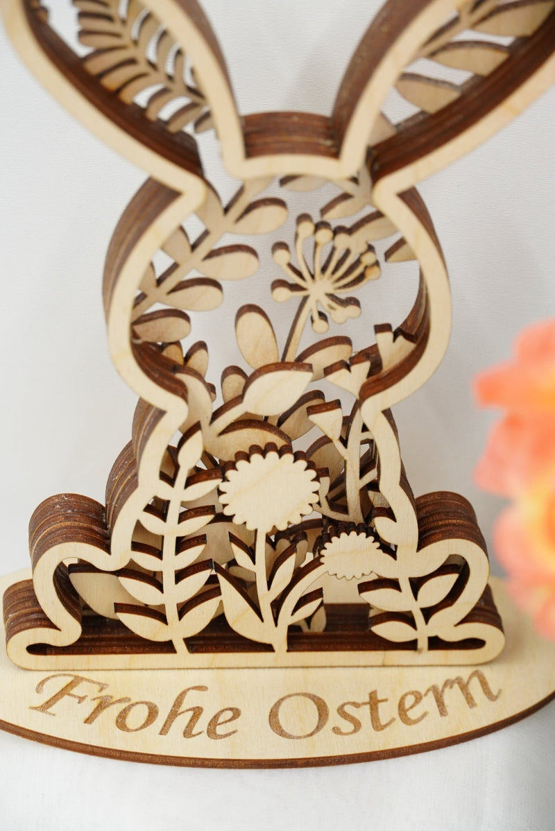 Aufsteller Osterhase, mehrschichtig 3D Effekt - RJC - Circle