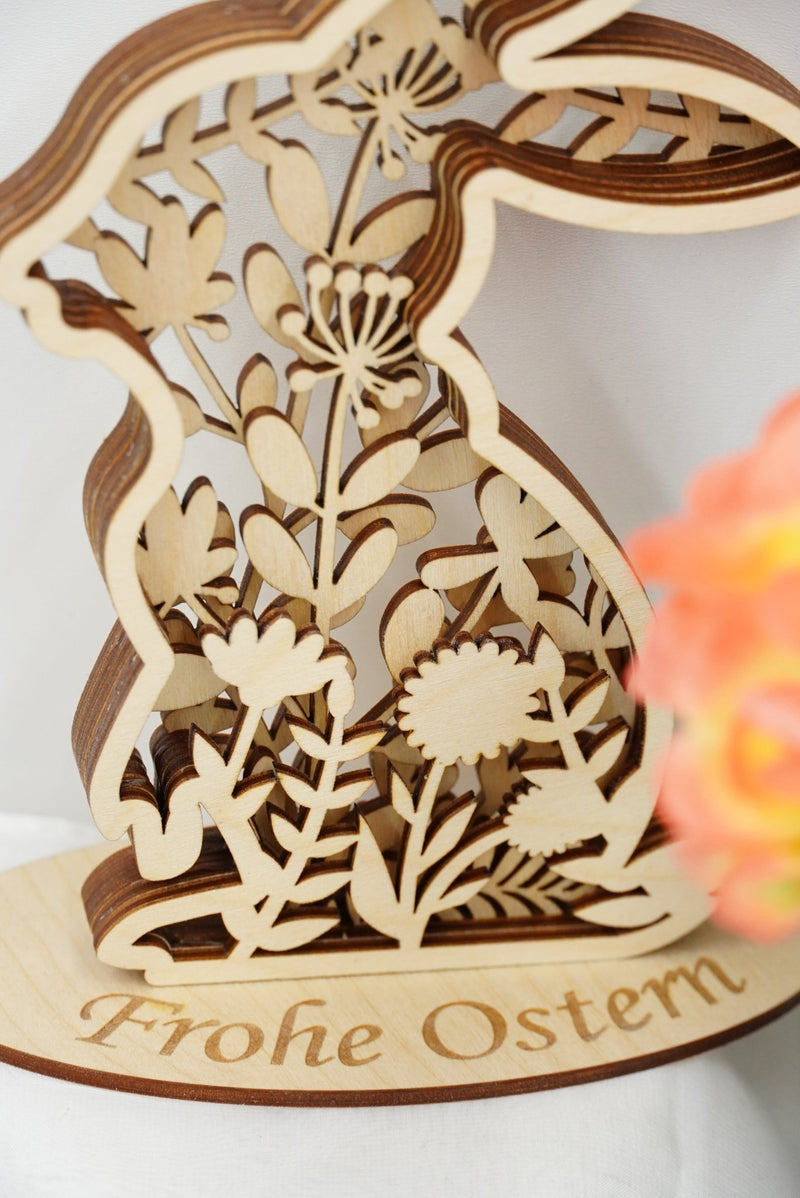 Aufsteller Osterhase, mehrschichtig 3D Effekt - RJC - Circle