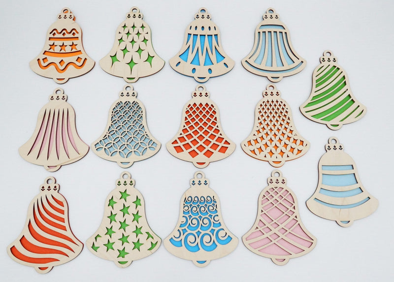 Holz-Weihnachtsanhänger Glocke mit Lasergravur, handgefertigt in Niederbayern