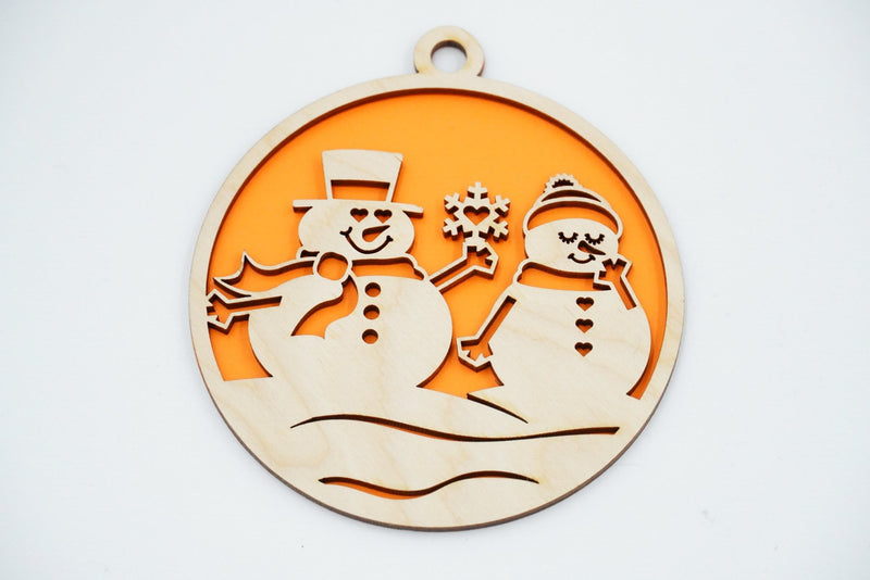 Christbaumschmuck "Schneemann Familie" - RJC - Circle