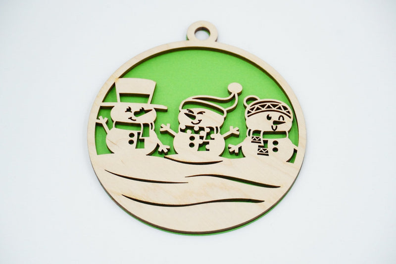 Christbaumschmuck "Schneemann Familie" - RJC - Circle