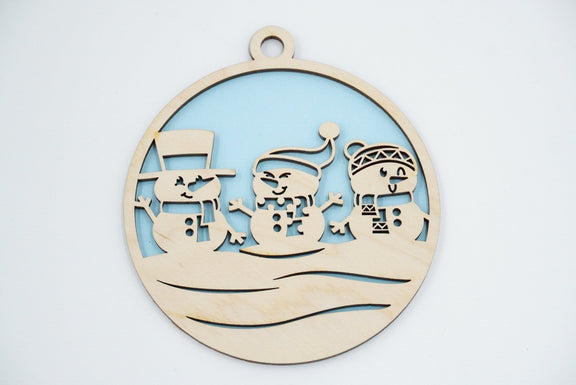 Christbaumschmuck "Schneemann Familie" - RJC - Circle