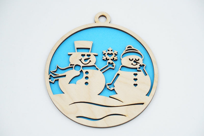 Christbaumschmuck "Schneemann Familie" - RJC - Circle