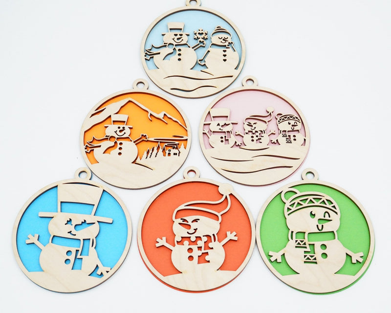 Christbaumschmuck "Schneemann Familie" - RJC - Circle