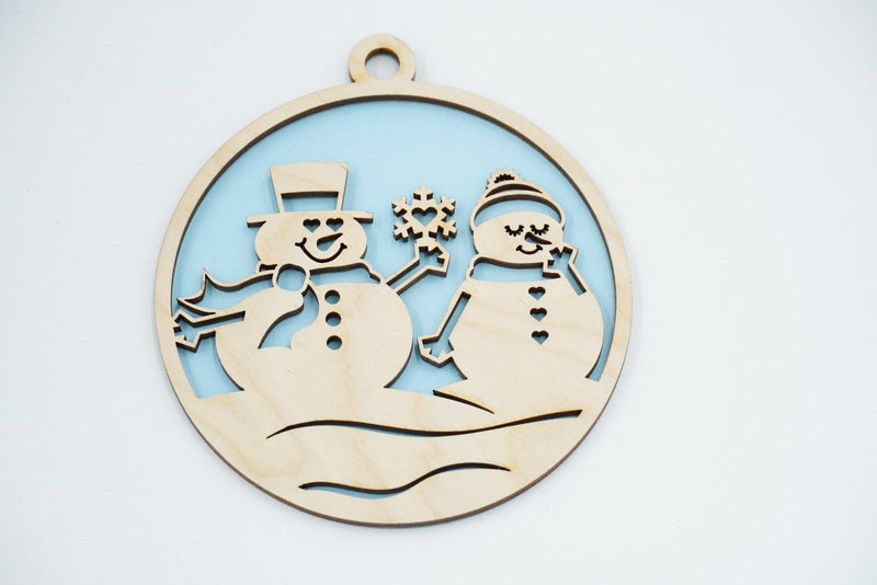 Christbaumschmuck "Schneemann Familie" - RJC - Circle