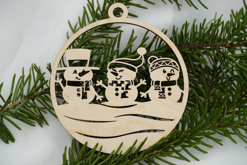 Christbaumschmuck "Schneemann Familie" - RJC - Circle