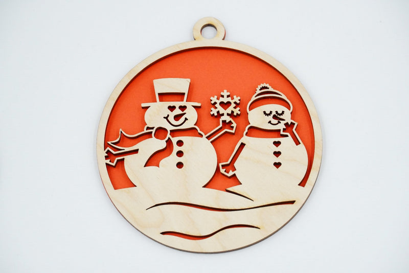 Christbaumschmuck "Schneemann Familie" - RJC - Circle