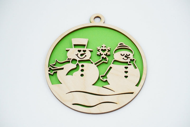 Christbaumschmuck "Schneemann Familie" - RJC - Circle