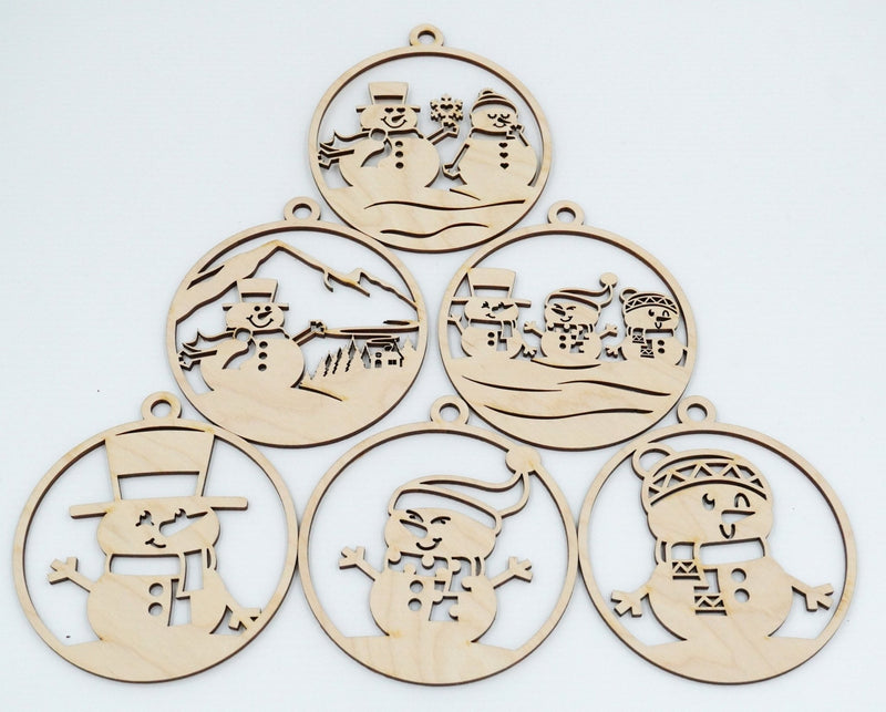 Christbaumschmuck "Schneemann Familie" - RJC - Circle