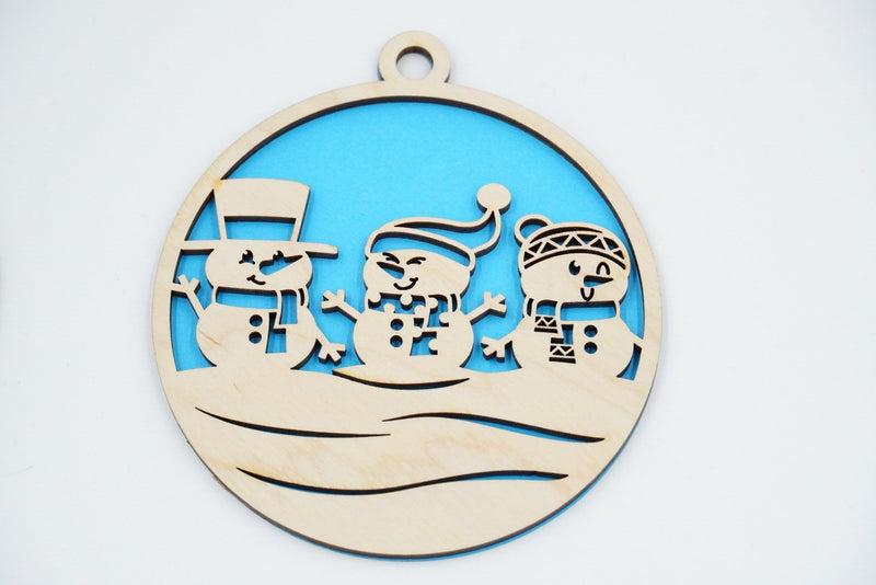 Christbaumschmuck "Schneemann Familie" - RJC - Circle