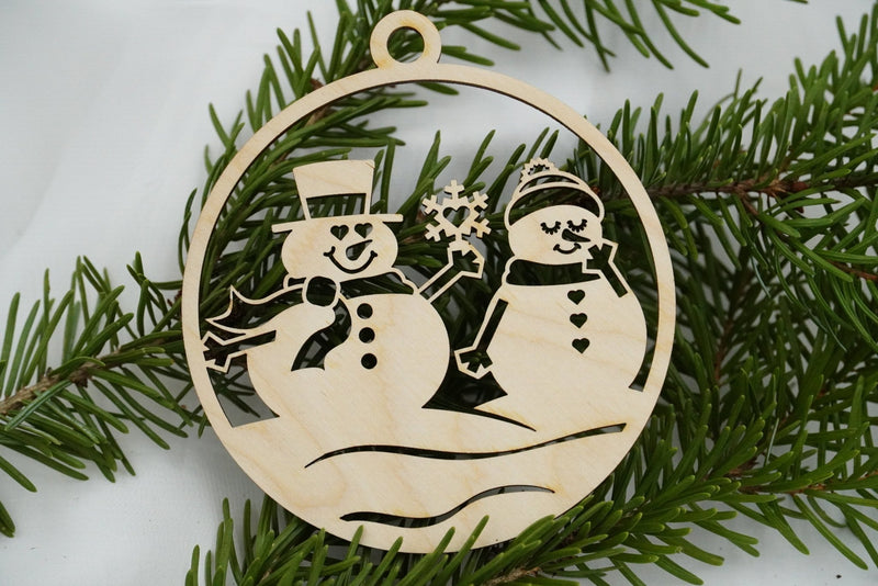 Christbaumschmuck "Schneemann Familie" - RJC - Circle