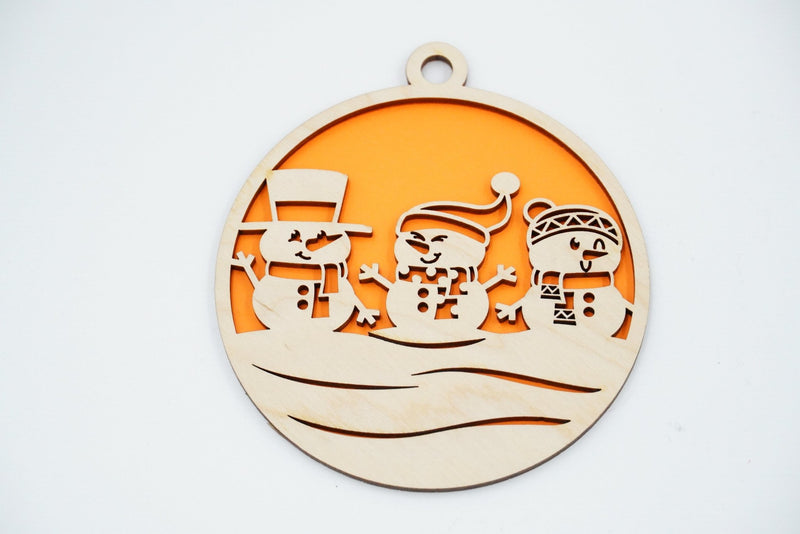 Christbaumschmuck "Schneemann Familie" - RJC - Circle