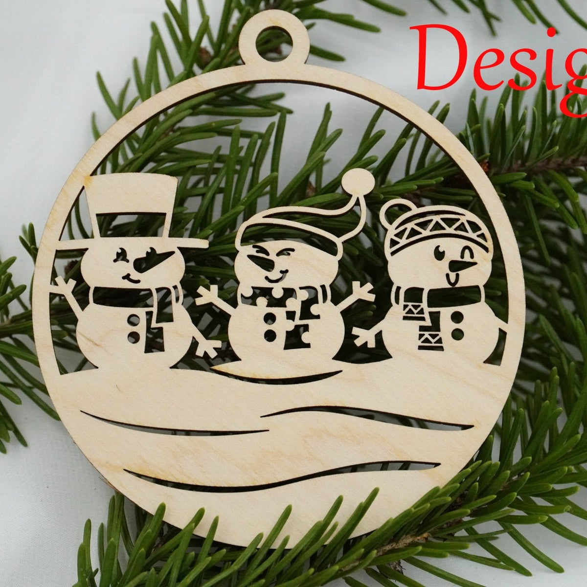 Christbaumschmuck "Schneemann Familie" - RJC - Circle