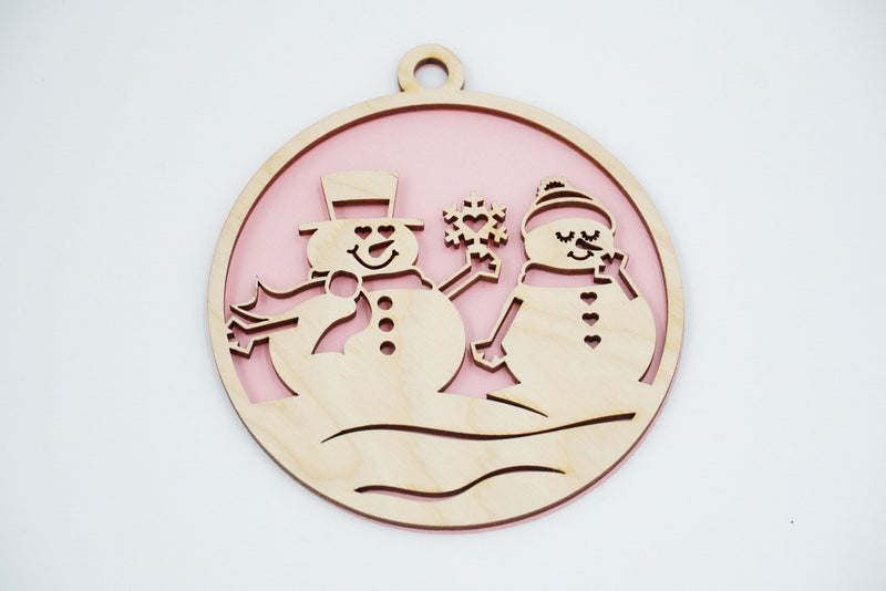 Christbaumschmuck "Schneemann Familie" - RJC - Circle