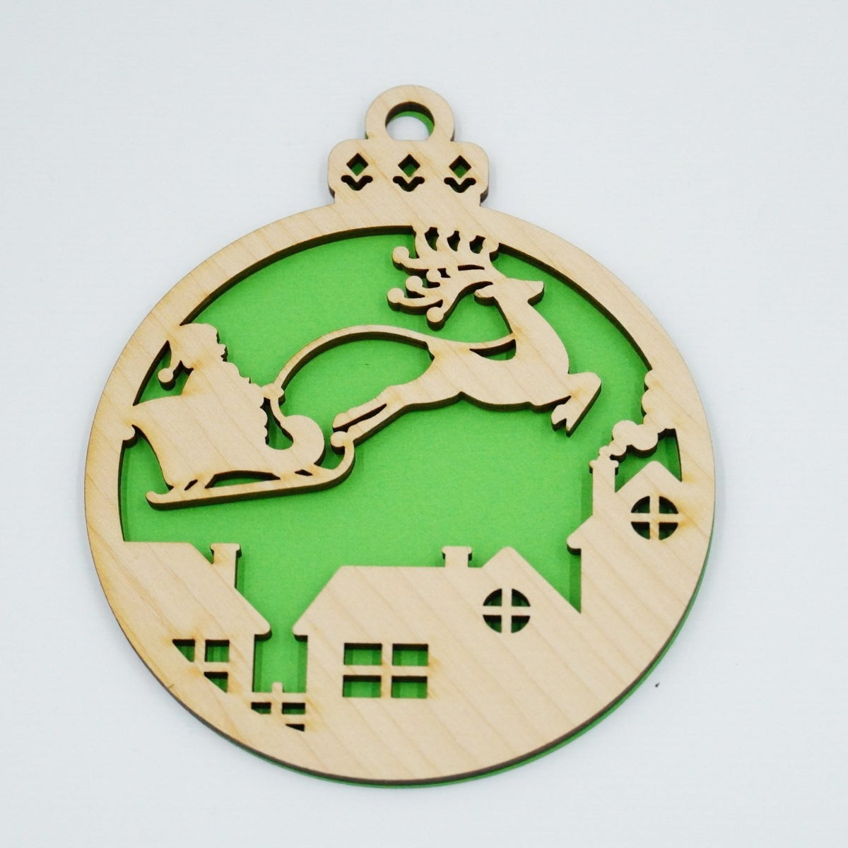 Christbaumschmuck "Weihnachtsmann on Tour" - RJC - Circle