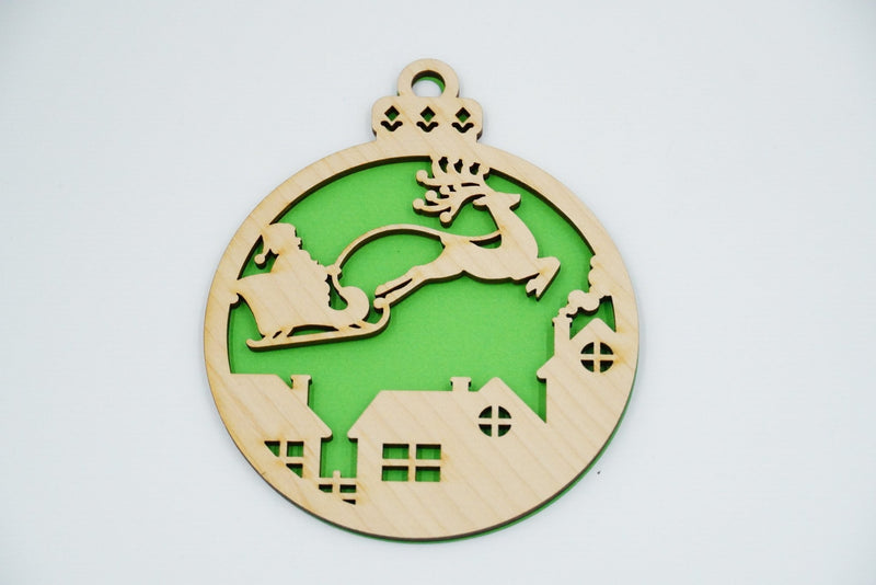 Christbaumschmuck "Weihnachtsmann on Tour" - RJC - Circle