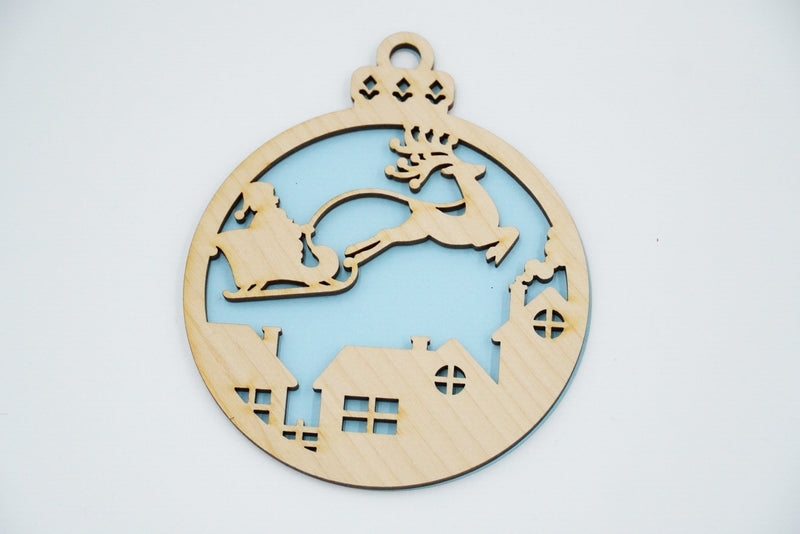 Christbaumschmuck "Weihnachtsmann on Tour" - RJC - Circle