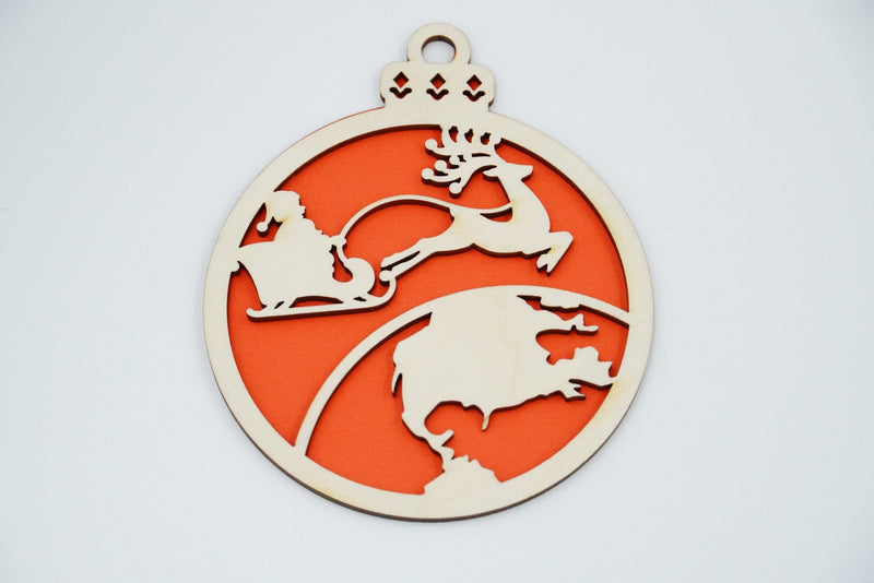 Christbaumschmuck "Weihnachtsmann on Tour" - RJC - Circle