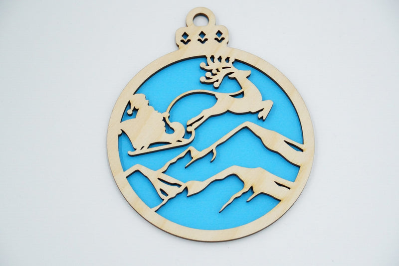 Christbaumschmuck "Weihnachtsmann on Tour" - RJC - Circle