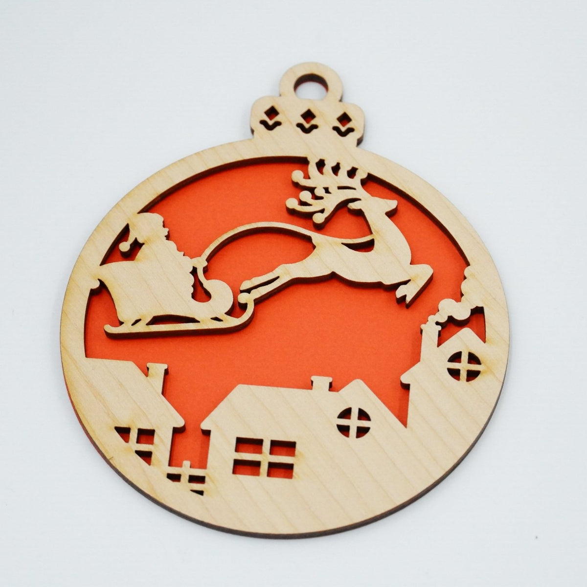 Christbaumschmuck "Weihnachtsmann on Tour" - RJC - Circle