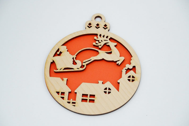 Christbaumschmuck "Weihnachtsmann on Tour" - RJC - Circle