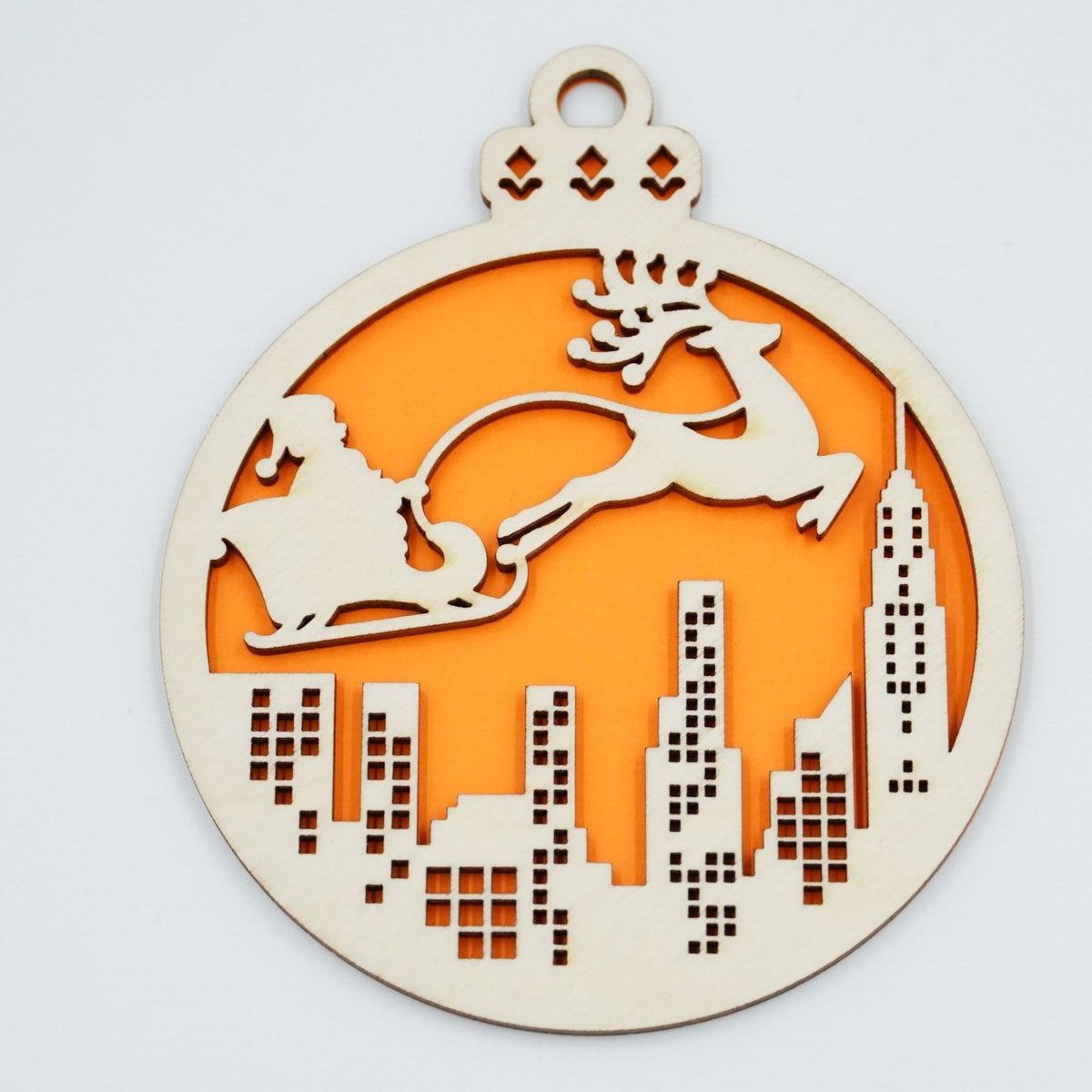 Christbaumschmuck "Weihnachtsmann on Tour" - RJC - Circle