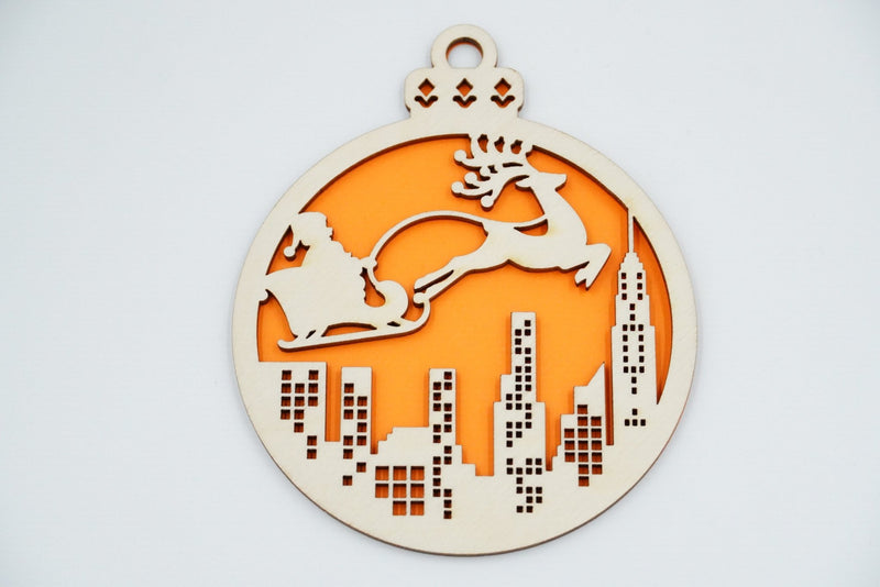 Christbaumschmuck "Weihnachtsmann on Tour" - RJC - Circle