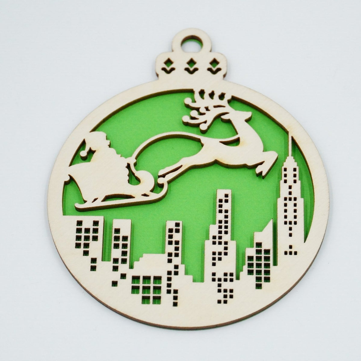 Christbaumschmuck "Weihnachtsmann on Tour" - RJC - Circle