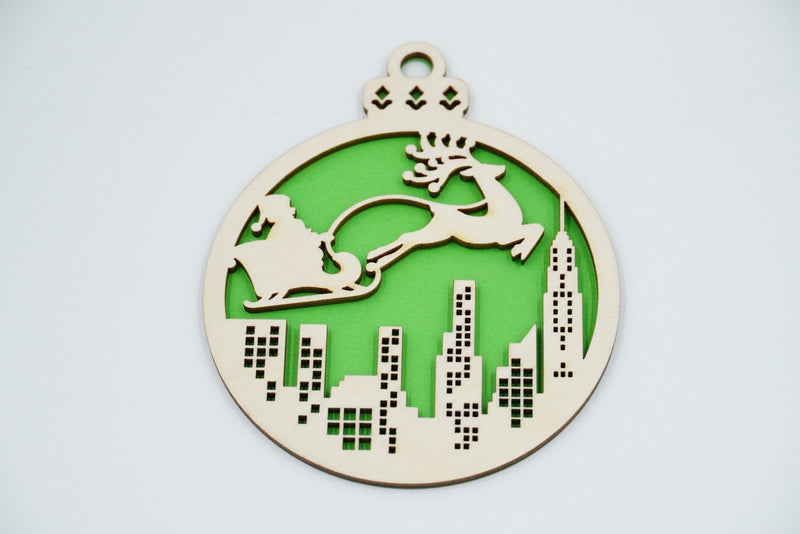 Christbaumschmuck "Weihnachtsmann on Tour" - RJC - Circle