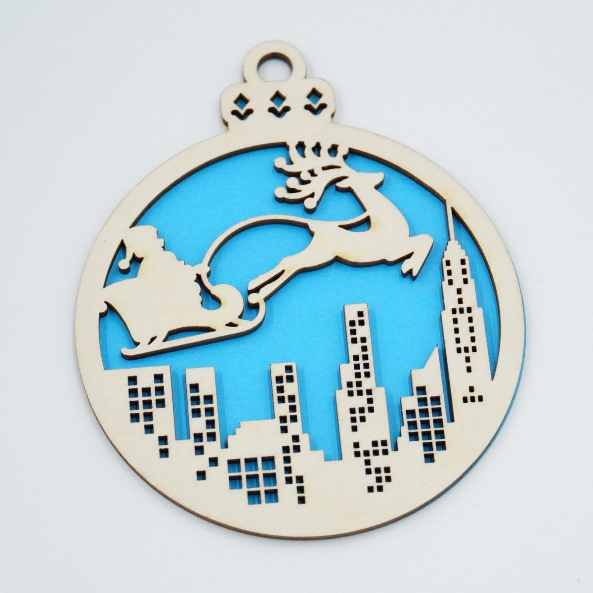 Christbaumschmuck "Weihnachtsmann on Tour" - RJC - Circle