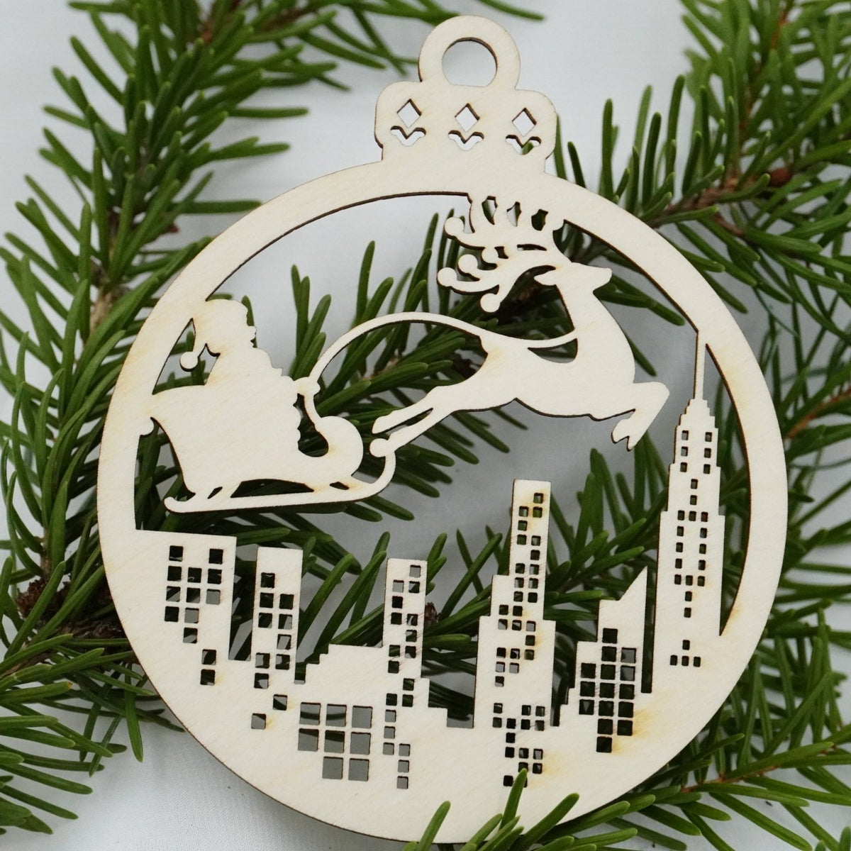 Christbaumschmuck "Weihnachtsmann on Tour" - RJC - Circle