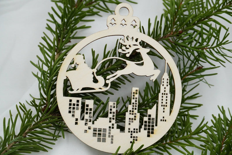 Christbaumschmuck "Weihnachtsmann on Tour" - RJC - Circle
