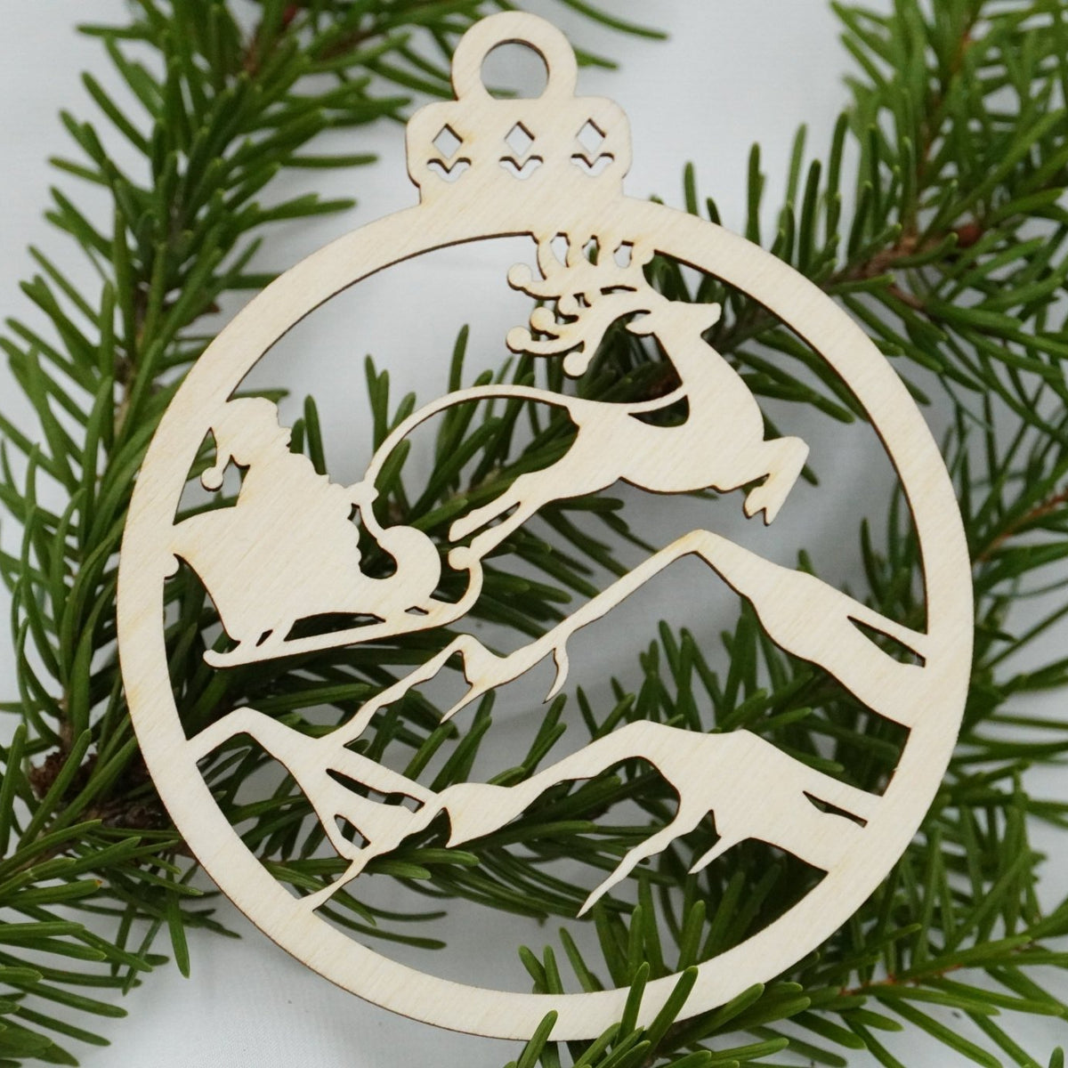 Christbaumschmuck "Weihnachtsmann on Tour" - RJC - Circle