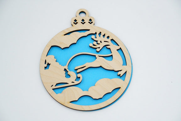 Christbaumschmuck "Weihnachtsmann on Tour" - RJC - Circle