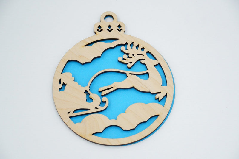 Christbaumschmuck "Weihnachtsmann on Tour" - RJC - Circle