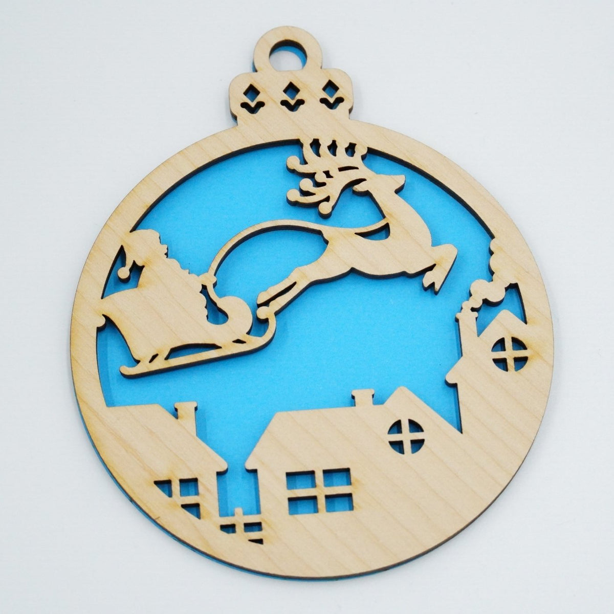Christbaumschmuck "Weihnachtsmann on Tour" - RJC - Circle