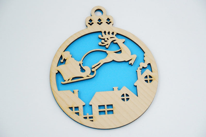 Christbaumschmuck "Weihnachtsmann on Tour" - RJC - Circle