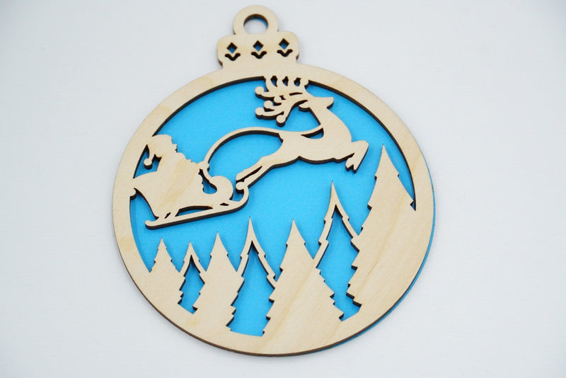 Christbaumschmuck "Weihnachtsmann on Tour" - RJC - Circle