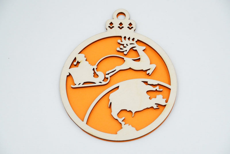 Christbaumschmuck "Weihnachtsmann on Tour" - RJC - Circle