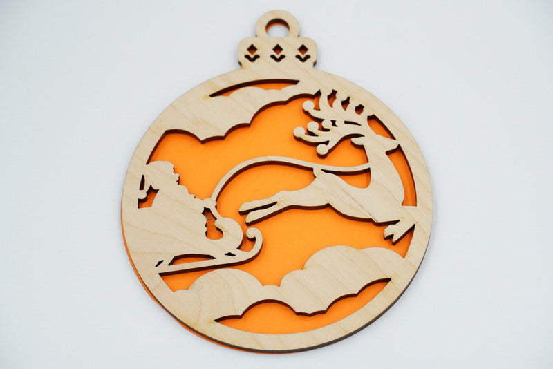 Christbaumschmuck "Weihnachtsmann on Tour" - RJC - Circle