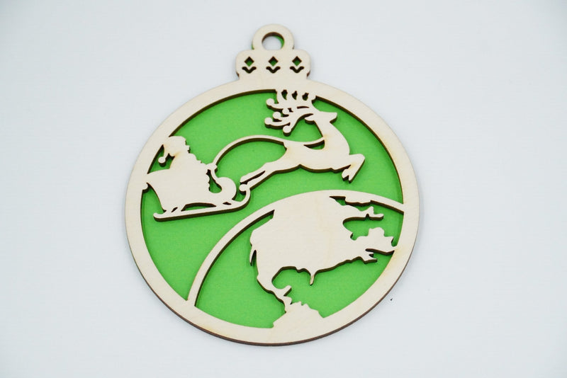 Christbaumschmuck "Weihnachtsmann on Tour" - RJC - Circle