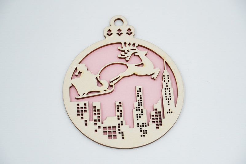 Christbaumschmuck "Weihnachtsmann on Tour" - RJC - Circle